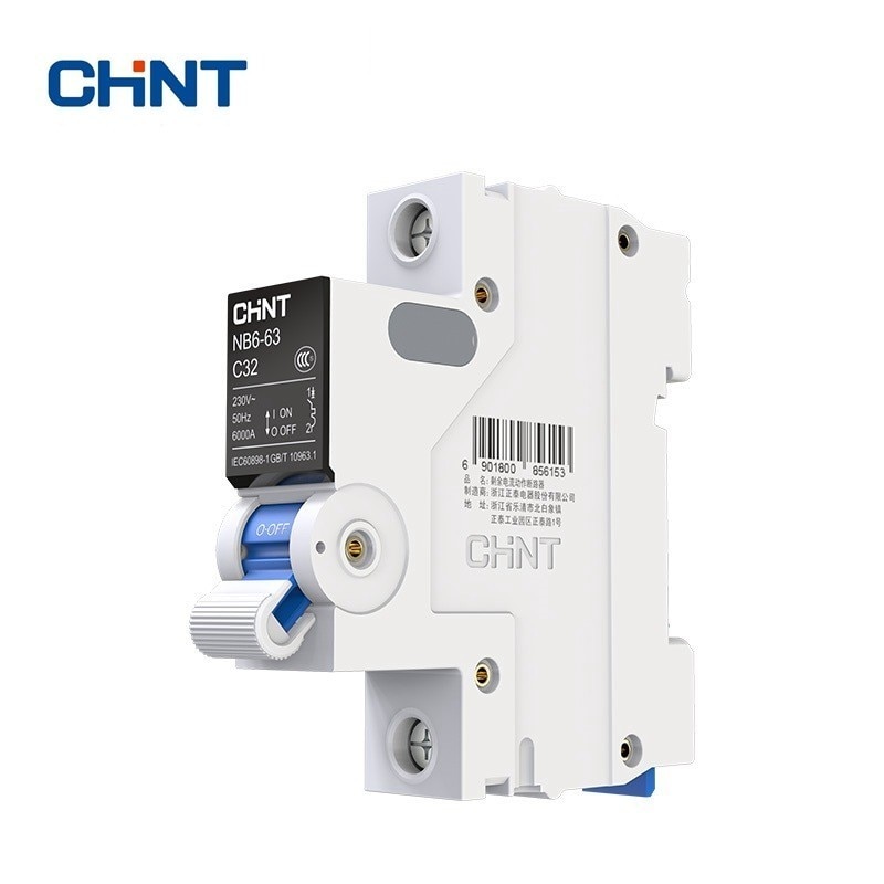 CHINT Miniature Circuit Breaker Overload Protection TaiChi NB6-63 1P Series Household Air Switch 10A 16A 20A 25A 32A 40A 50A 63A