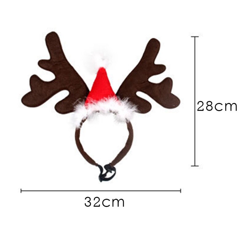 Serre-tête en forme de cloche de renne pour chien et chat, accessoire de décoration de fête de noël, couvre-chef de cerf