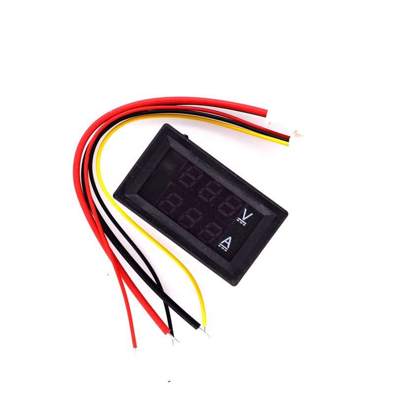 Dc 0-100v 5a digital voltmeter amperemeter dobbelt display spændingsdetektor strømmåler panel amp volt måler 0.28 tommer rød rød led