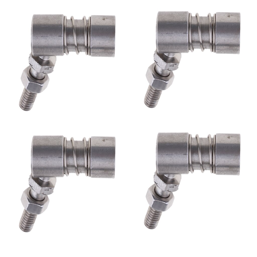 4 Pack 1/4inch 6mm Boat Throttle Male & Female Ball Joint / Tie Rod End - Stainless Steel
