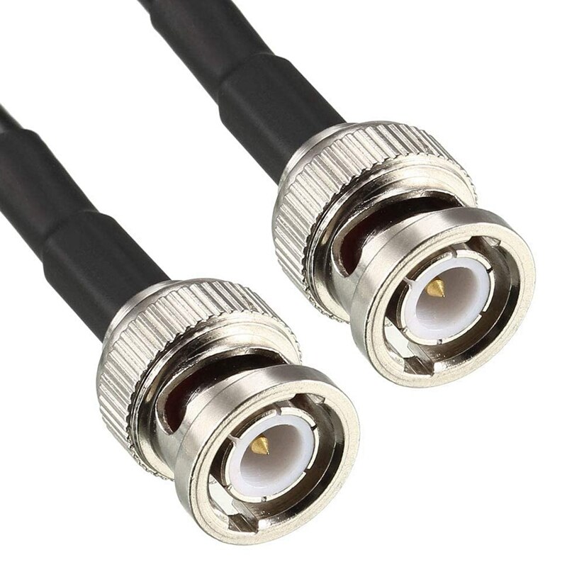 RG58 Coaxial Cable With BNC Male To BNC Male Connectors 50 Ohm 6 Ft 2Pcs