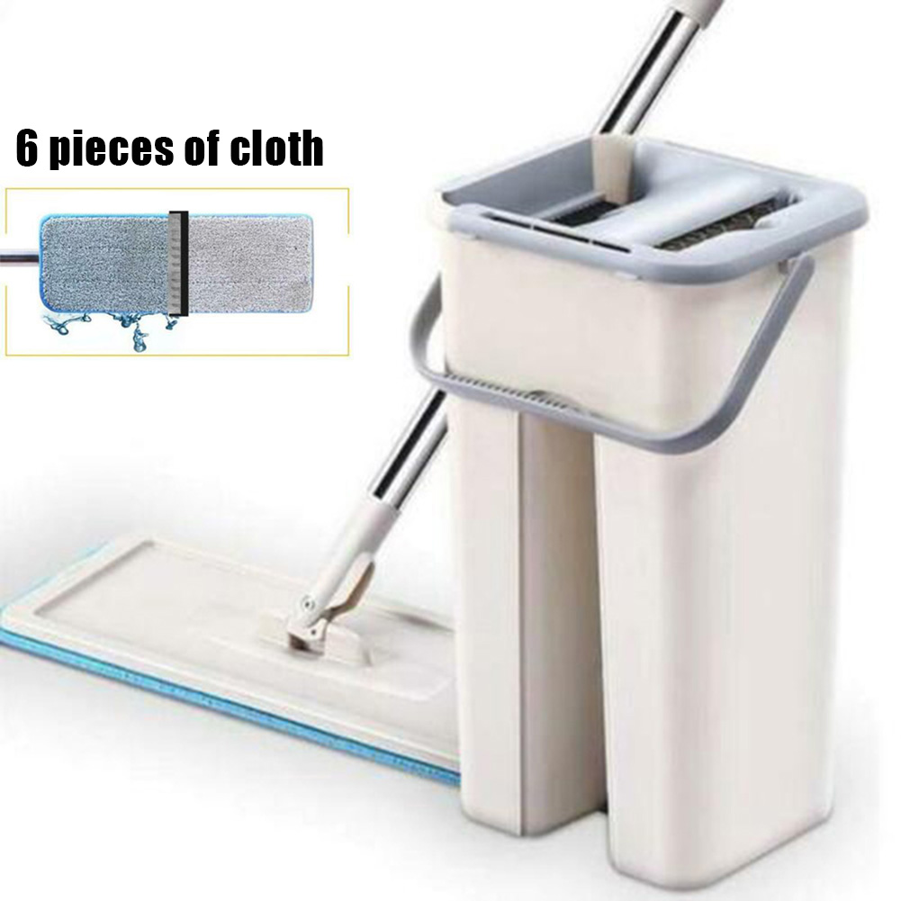 Støv guiden moppe rengøringsværktøjssæt let vask flise marmorgulv til hjemmekøkken  h99f: 6 stk. moppekludssæt