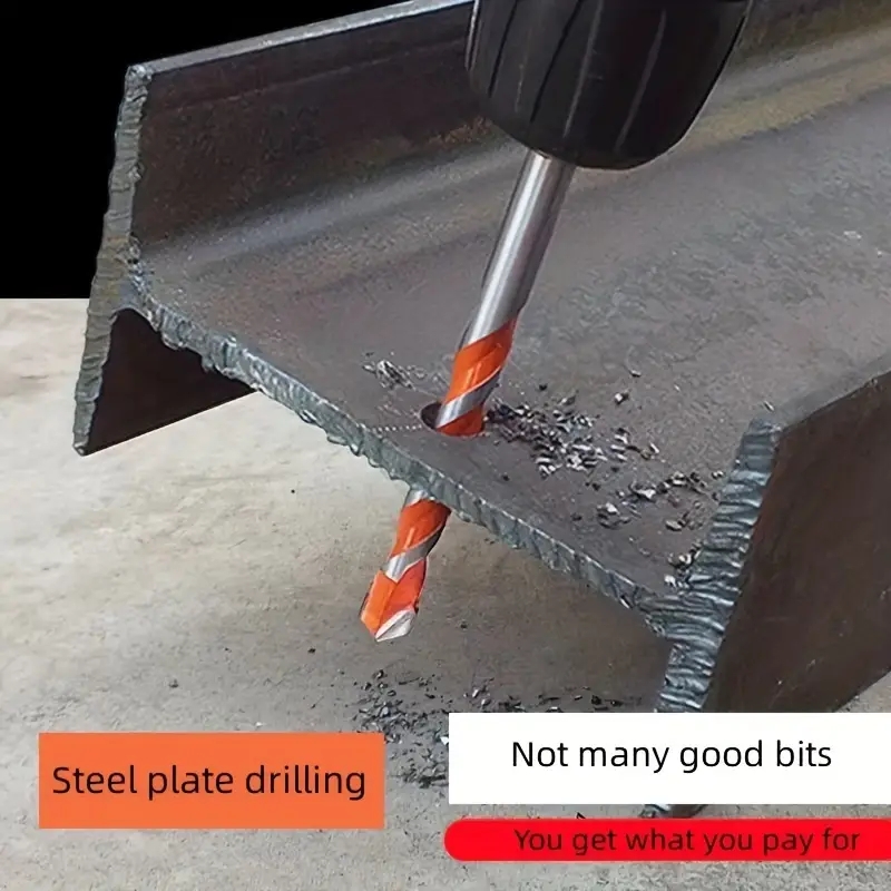 Hartmetall-Overlord-Bohren, 6-teiliger multifunktion aler Dreiecks bohrer Keramik fliesen Beton Ziegel Holz Glas Stanz loch bohrer