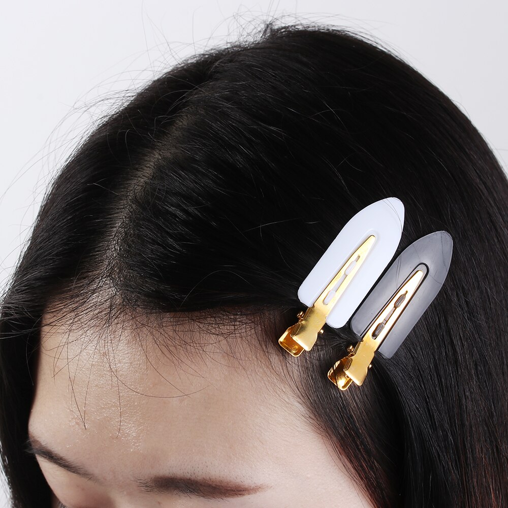 Clip de maquillaje sin costuras para mujer y hombre, pasador sin pliegue, pinza para el cabello sin curva, peluquería , estilismo, horquilla fija, 4 uds.