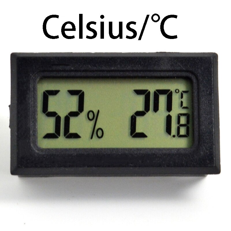 Digital LCD Thermometer Hygrometer for Pet Ant Farm Reptiles Turtle Box Temperature Sensor Humidity Meter Insect Box has Battery