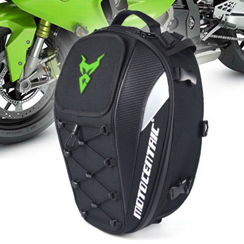 Waterproof Motorcycle Tail Bag Durable Rear Motorcycle Seat Bag High Capacity Backpack Tote WHShopping: Green