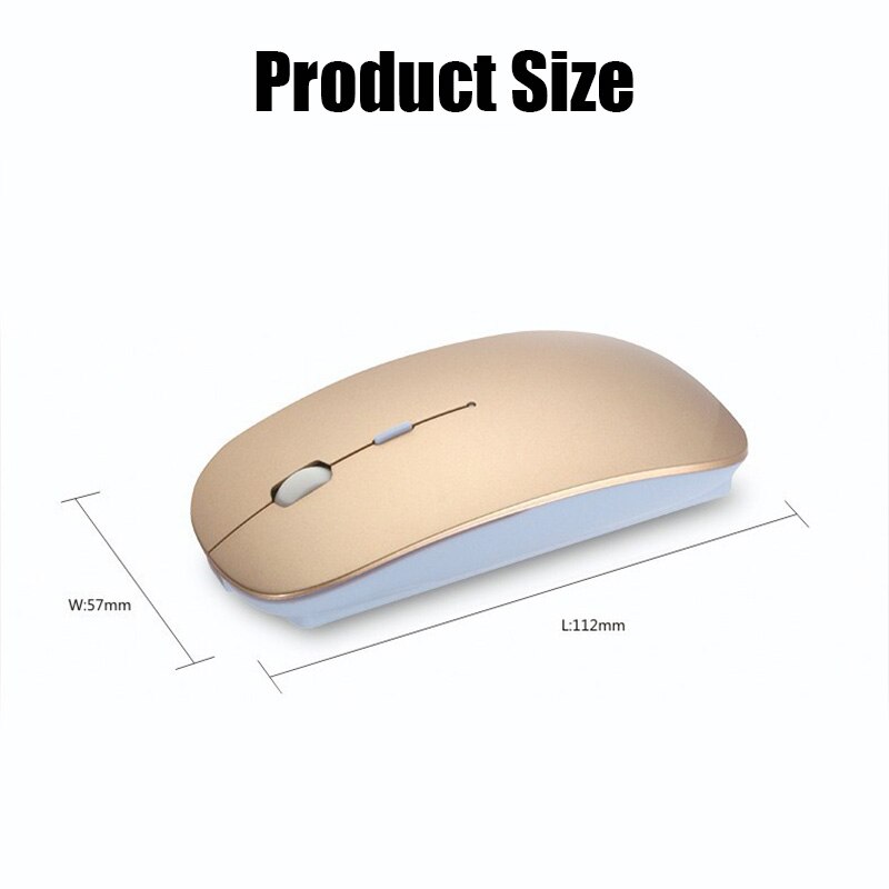 Uiosmuph Draadloze Bluetooth Muis, BT5.0/5.1 2.4G Type C Oplaadbare Draadloze, Ergonomische