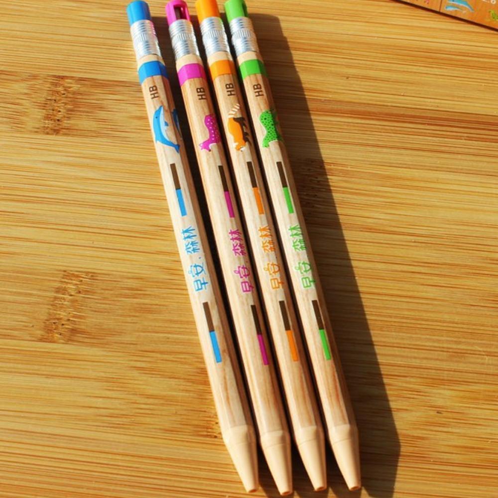 1Pc Mechanische Potlood 2.0 Mm Lood Refill Kan Toevoegen Potlood Willekeurige Potlood Kleuren Vullingen 4 Automatische H2I7