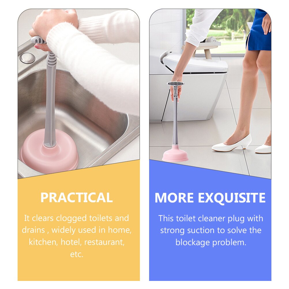 Toilet Plunger Practical Durable Rubber Cup Toilet Plunger Toilet Suction Plunger for Bathroom Kitchen Sink
