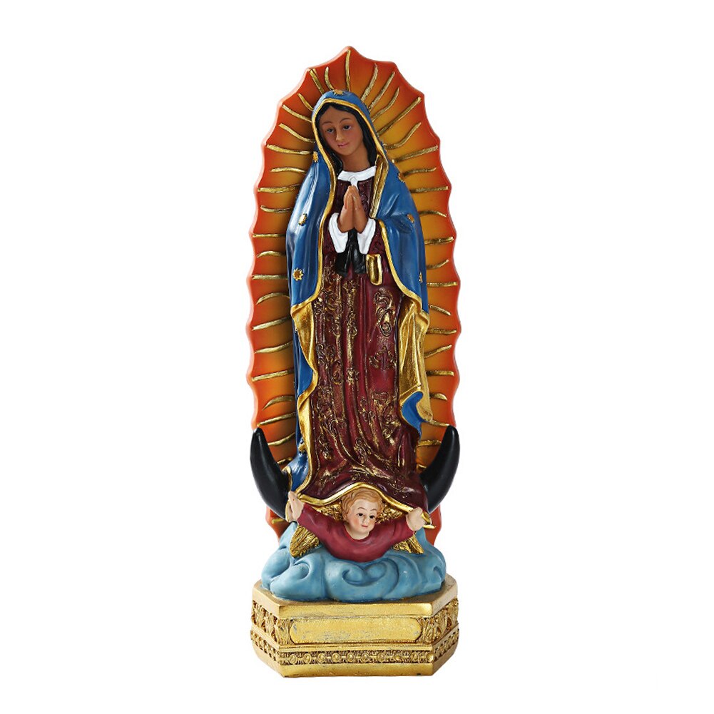 Europese Mexicaanse Maagd Maria Christian Standbeeld Religieuze Desktop Display Home Decoratie Ornamenten Huwelijkscadeau