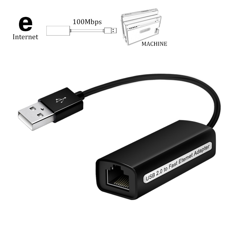 Adaptador ethernet usb para nintendo switch, 2.0 a 100m, suporta ethernet 10/100 para windows 10