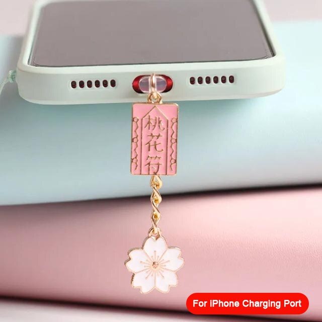 Telefon charm anti damm plugg kawaii tecknad laddning port damm pluggar söt ladd dammskydd skydd för iphone 7 x xr: H