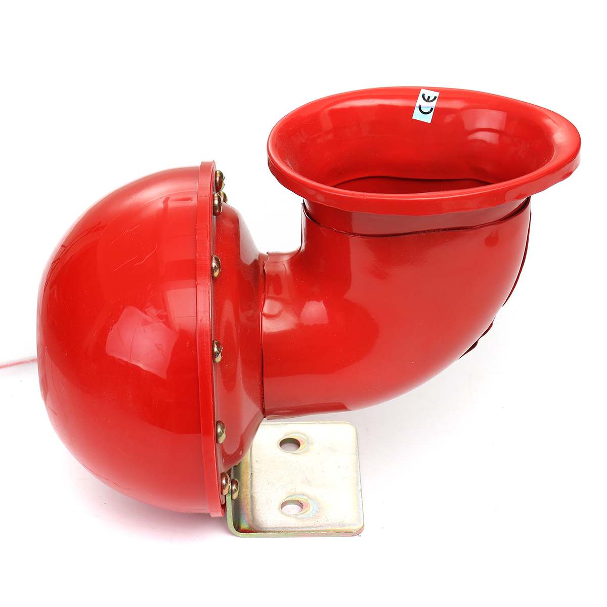 Bocina de coche de 12V y 200db, bocina roja, bocina eléctrica con sonido de vaca, bocina de Metal para camión, tren, barco, motocicleta, coche, camión, barco, súper ruidoso