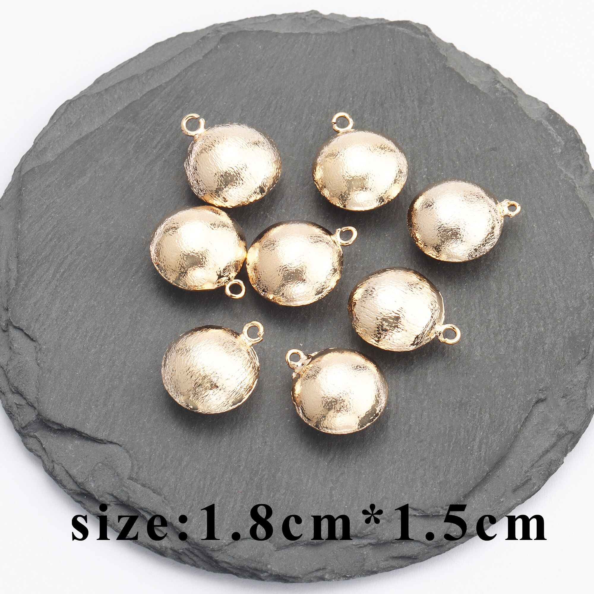 GUFEATHER M830, schmuck zubehör, 18k gold überzogen, 0,3 mikrometer, diy anhänger, hand gemacht, schmuck machen, diy ohrringe, 10 teile/los