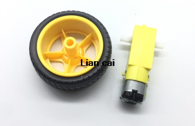 TT Motor 130motor with the wheel Smart Car Robot Gear Motor for Arduino DC3V-6V DC Gear Motor 1pcs TT motor+1pcs 65mm wheel