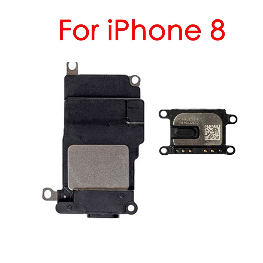 Top EarSpeaker Kopfhörer und Bottom Ringer Klingelton Lautsprecher Buzzer Sound für iPhone 6 6Plus 6s 6sPlus 7 7Plus 8 8Plus: Black