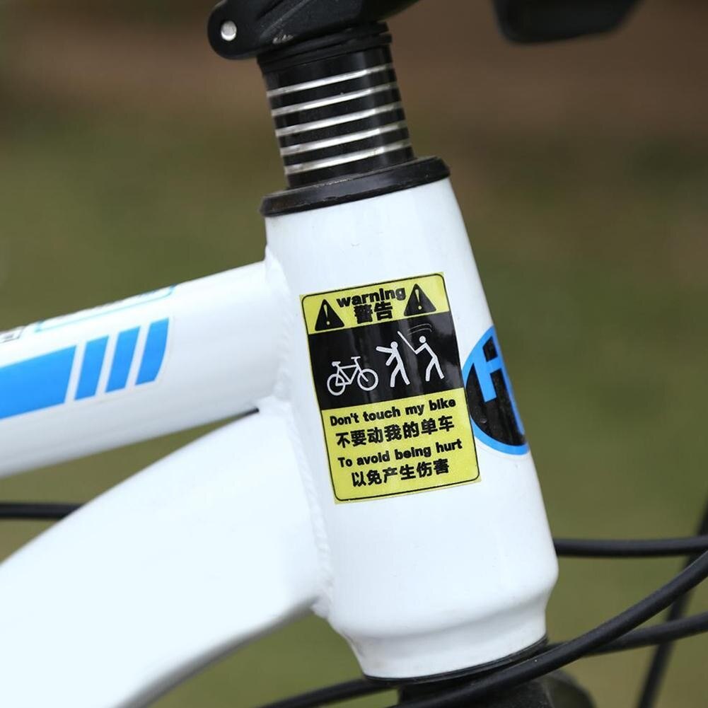 Pegatina de advertencia para bicicleta de un solo vehículo, accesorios de bicicleta, pegatina decorativa para bicicleta de montaña, Marco reflectante, decoración para bicicleta, adhesivo para bicicleta Ar P2E9