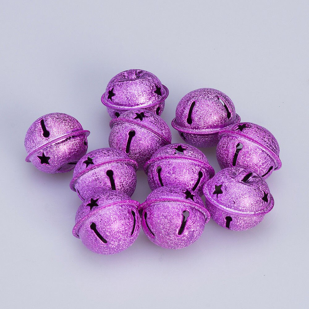 Juego de 10 cascabeles brillantes, colgante de Navidad, suministros festivos para , decoración, carillón de viento, adornos de Navidad: Rose Red