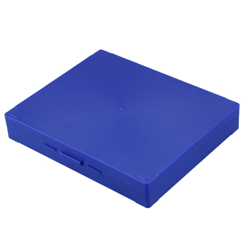 2X scatola per microscopio per vetrini per microvetrini 100 in plastica blu reale