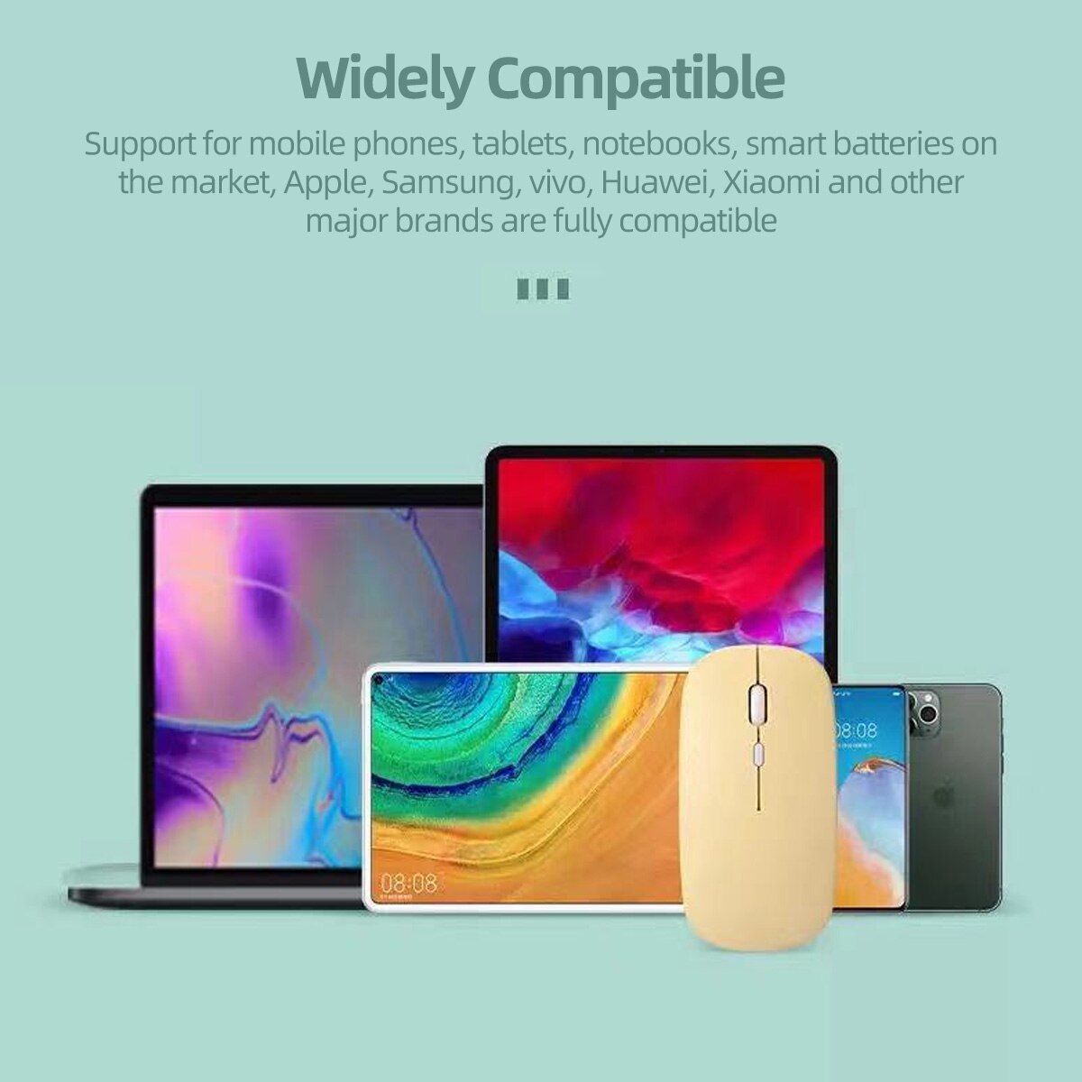 GUUGEI Wireless Bluetooth Mouse Mute Mouse For Laptop Computer PC Mini Ultra-Thin Single-Mode Battery Silent Gaming Mouse Mice