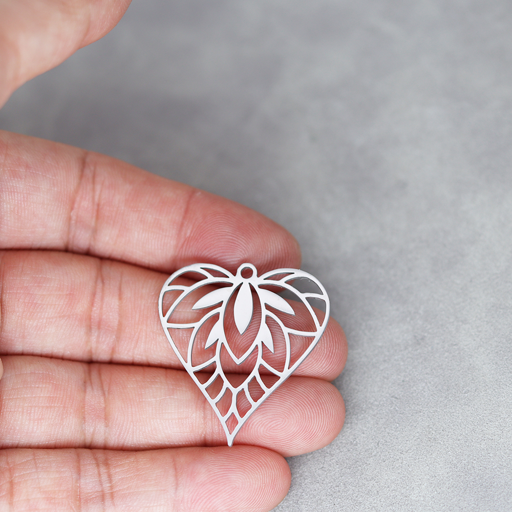 Breloques en forme de feuille d' Salix avec pompons, 3 pièces, bricolage artisanal, boucles d'oreilles Vintage, collier, fabrication de bijoux, feuilles de plantes, pendentif en acier inoxydable, accessoire