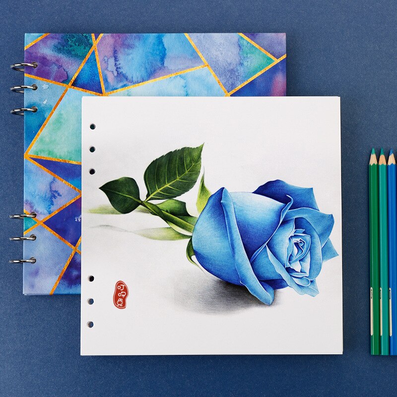 Carnet de croquis carré stylo crayon dessin livre 100g papier 40 feuilles carnet de croquis pour dessin peinture