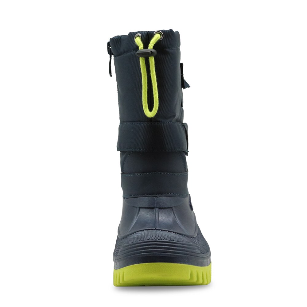 APAKOWA Winter Boys Snow Boots Children&#39;s Shoes Waterproof Mid-Calf Winter Warm Plush Boots for Boys EU 27-32