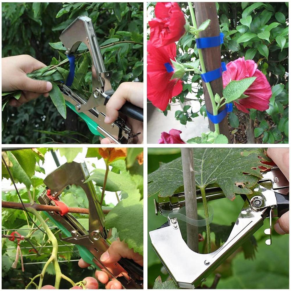 Binden Maschine Anlage Garten Anlage Tapetool Tapener + 10 Rollen Band einstellen Für Gemüse Trauben Tomaten Gurke Pfeffer Blume: Ursprünglich Titel