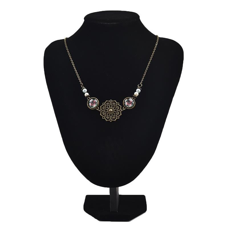 Velours collier pendentif chaîne présentoir support noir bijoux montrant support tour de cou organisateur vitrine support directe