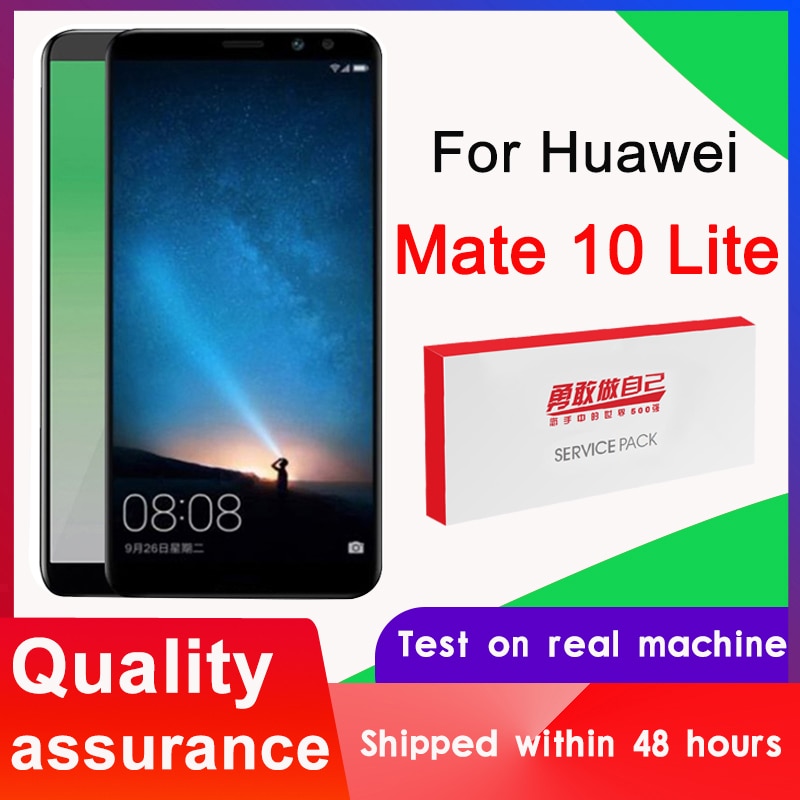100% testowany 5.9 ''wyświetlacz z ramką zamiennik dla Huawei kumpel 10 Lite LCD z ekranem dotykowym Digitizer zgromadzenie Nova 2i RNE-L21