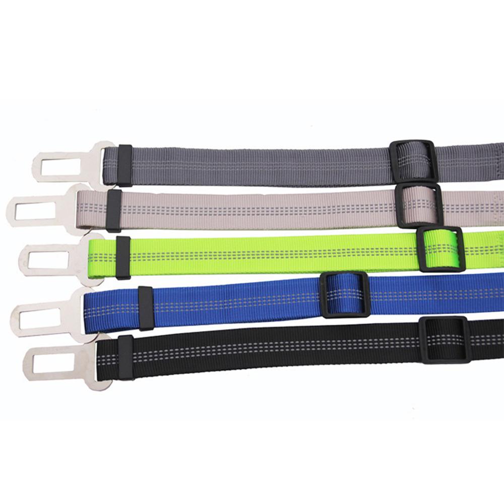 Verbeterde Verstelbare Hond Veiligheidsgordel Hond Auto Veiligheidsgordel Harness Leads Elastische Reflecterende Veiligheid Touw Huisdier Hond Kat Supplies DD163