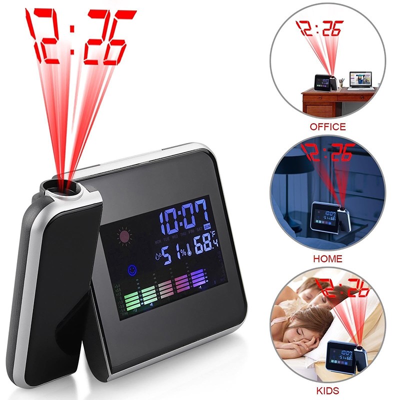 ¡Novedad de ! Reloj despertador de proyección Digital con función de despertador, proyector retroiluminado, mesa de escritorio, reloj Led con proyección de tiempo