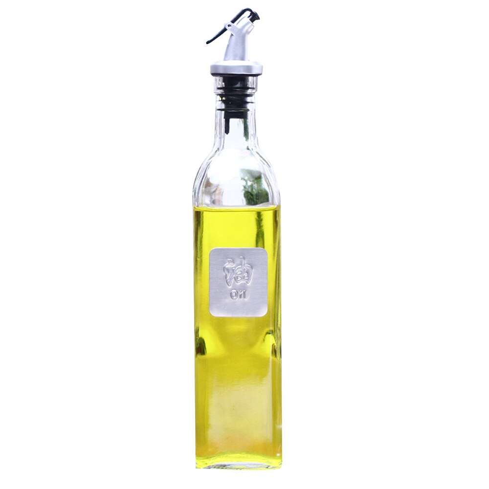 Soledi 500ml glass olje sprøyte bar produkt flytende beholder oljeflaske matlaging vin eddik oppbevaringsflasker kjøkkenutstyr: 2