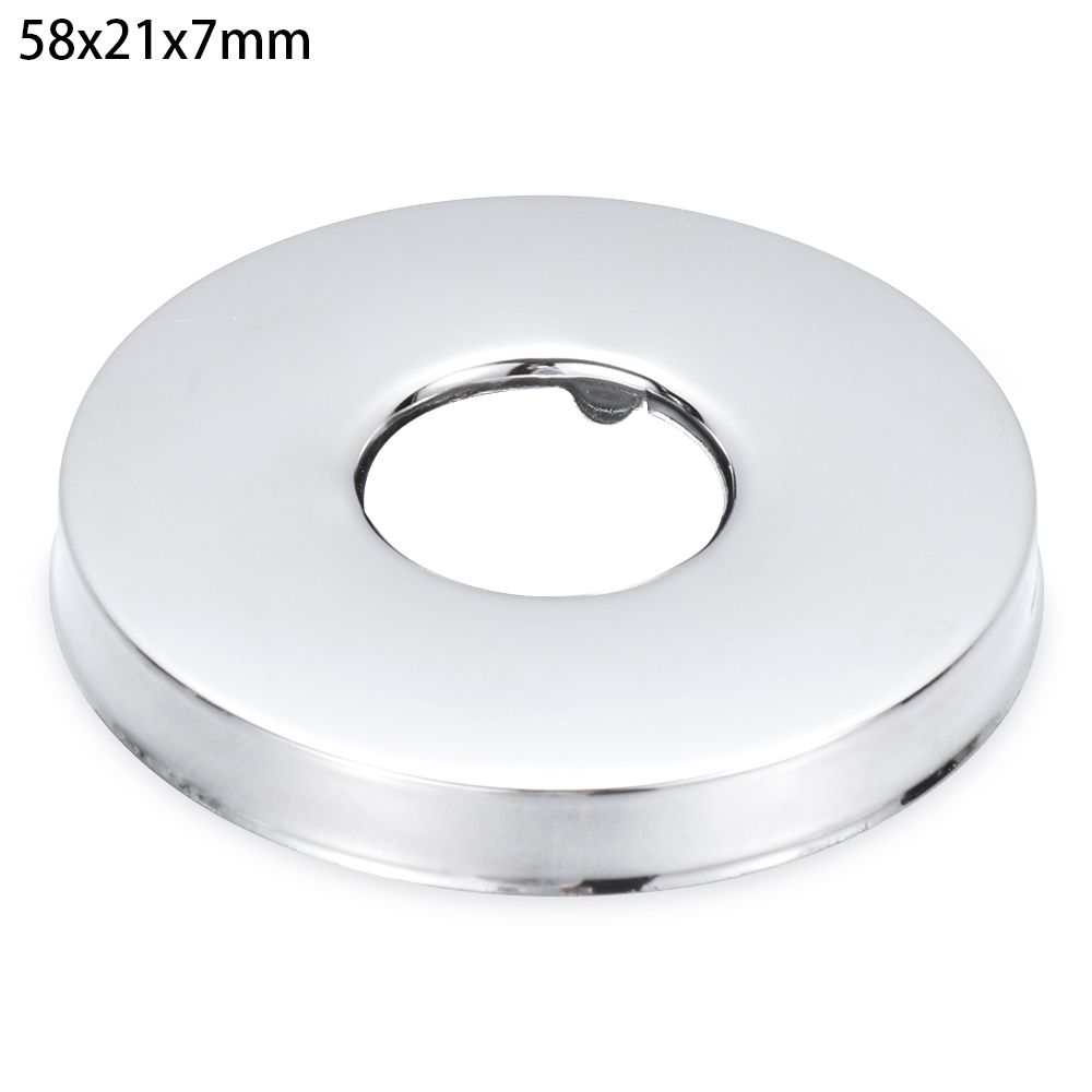 Zelfklevende Douche Kraan Decoratieve Cover Verchroomd Roestvrij Stalen Waterleiding Muur Covers Badkamer Accessoires: 58x21x7mm