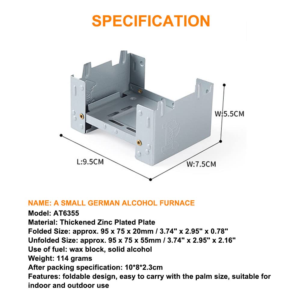 Alcohol Stove Esbit Cooker Folding Bags Alcohol Burner Storage Oven for Outdoor Camping Hiking with Picnic