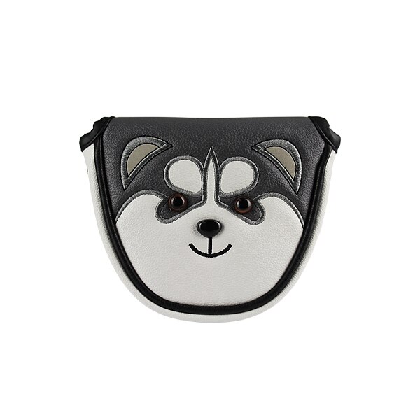 Funda para cabeza de palo de Golf Husky, adorable funda para cabeza de conductor de Golf, Animal de dibujos animados #1 #3 #5 #7, Funda de cuero PU para cabeza, fundas a prueba de polvo: 1 pc mallet putter