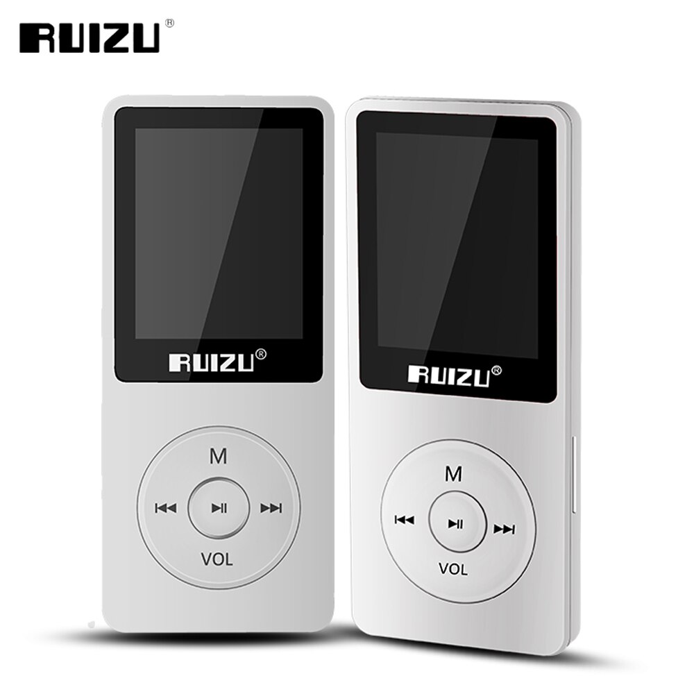 Ruizu X02 MP3 Player 8GB Portable Music Walkman Ultrathin Lossless Sound Music Media MP3 Players With FM Radio E-book Recording