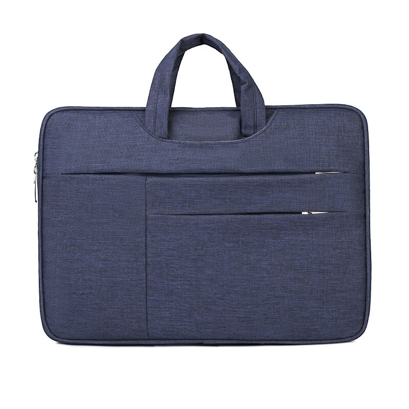 Crossten 15.6 inch Laptop Briefcase Men Women Waterproof Handbag Large Capacity Portable Thin Super slender Messenger bag: B Blue