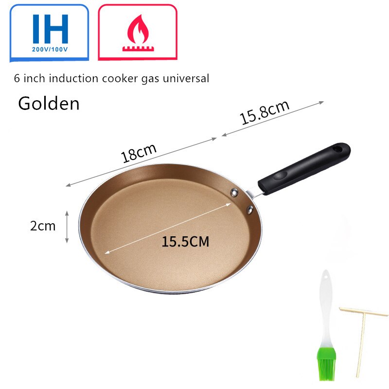 Nonstick Pan Pancake Steak Frying Pan Melaleuca Cake Special Small Omelette Breakfast Pan Pancake Pan: Golden small