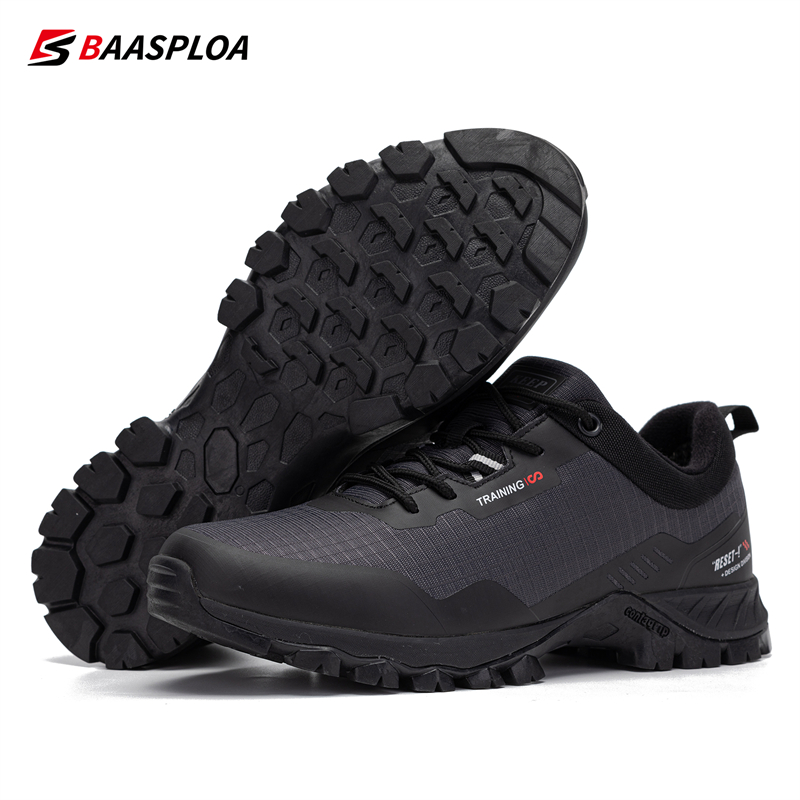 Baasploa-Sapatos de caminhada impermeáveis para homens, tênis masculinos ao ar livre, calçado confortável, antiderrapante, resistente ao desgaste, nova moda