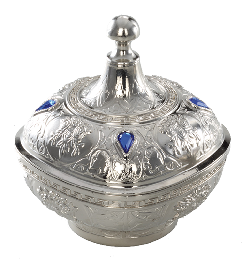 Sugar Bowl with Spoon 5 Different Colors Presentation For Sugar Presentation Silver Plated 135: Blue