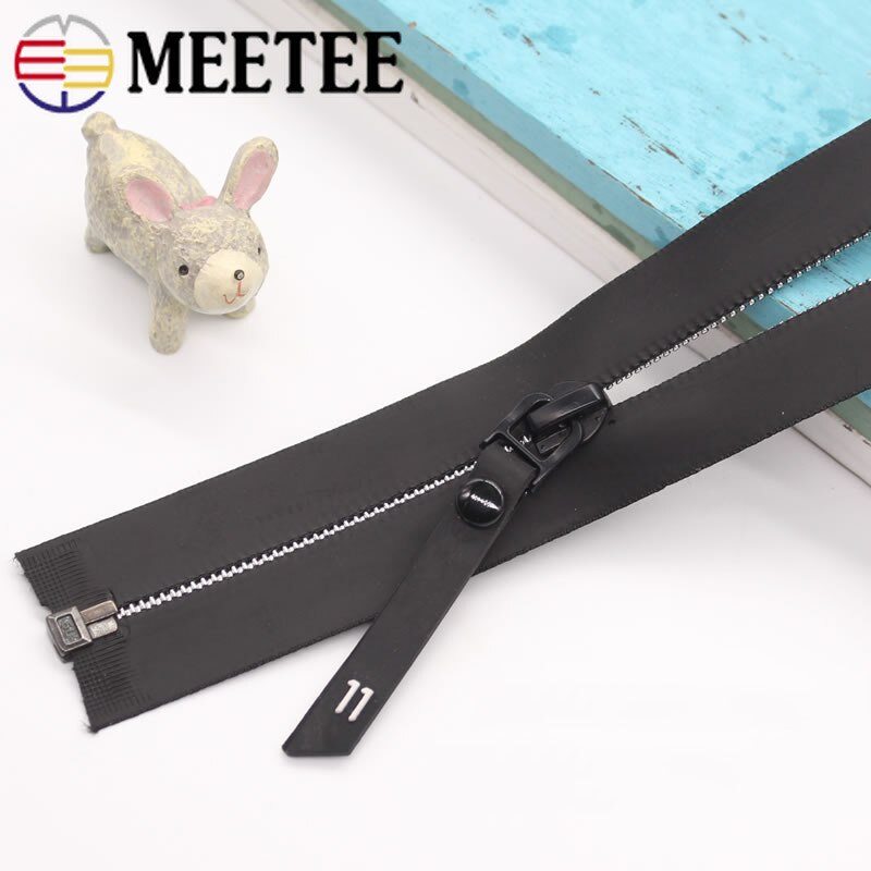 2pcs Eco-friendly Open-end Zippers Nylon Invisible Waterproof Zipper For Outdoor Jacket Raincoat Mountain Wear DIY Sewing KY2104