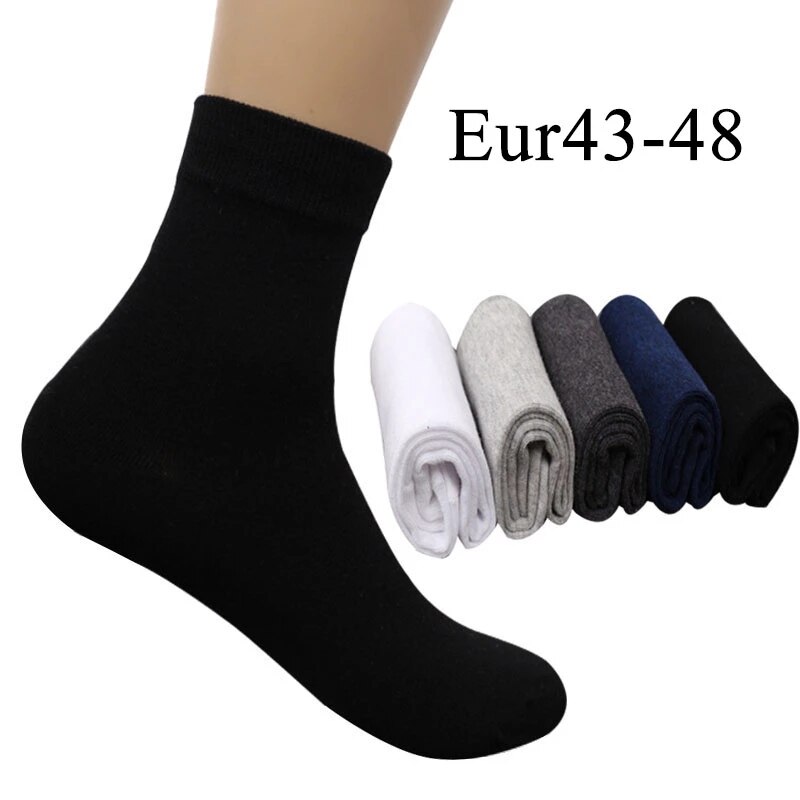 10Stck = 5 Paar Herren Baumwolle Kleid Socken Plus Große Große Größe 44, 45, 46, 47, 48, Geschäft Kleid socken Calcetines Klassische Sox Meias