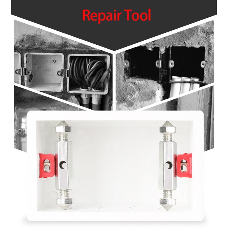 Vægboks lyskontakt samledåser lampe installation reparation værktøj montering hemmelig stash 118 model kassette reparatør støttestang