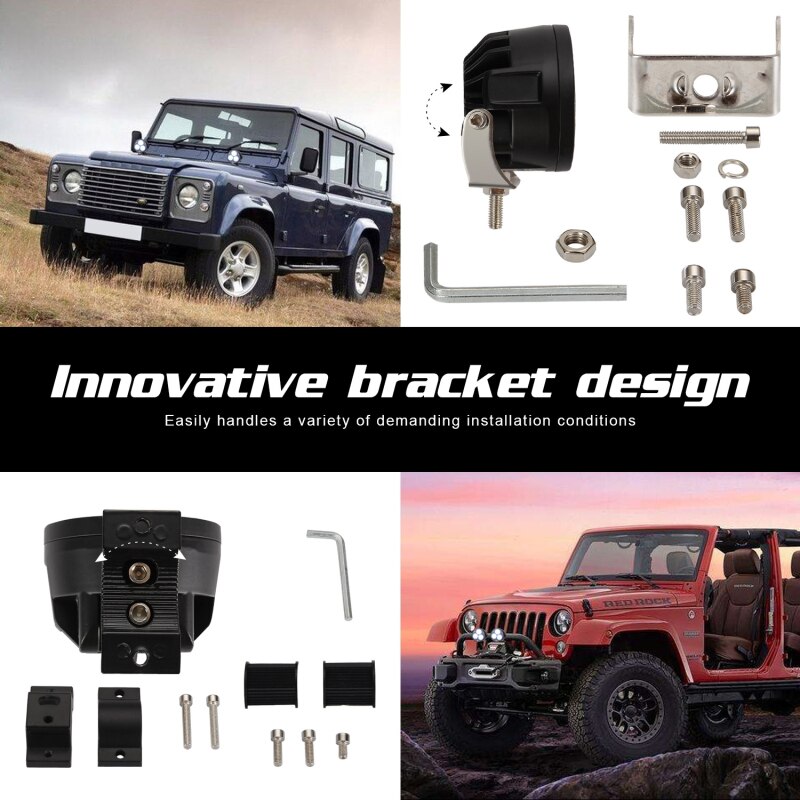 Voor Auto Motorfiets Off Road Truck Led Auto Koplampen 2 Stuks Lichtbalk Led Rijden 60W 6000K Mistlampen