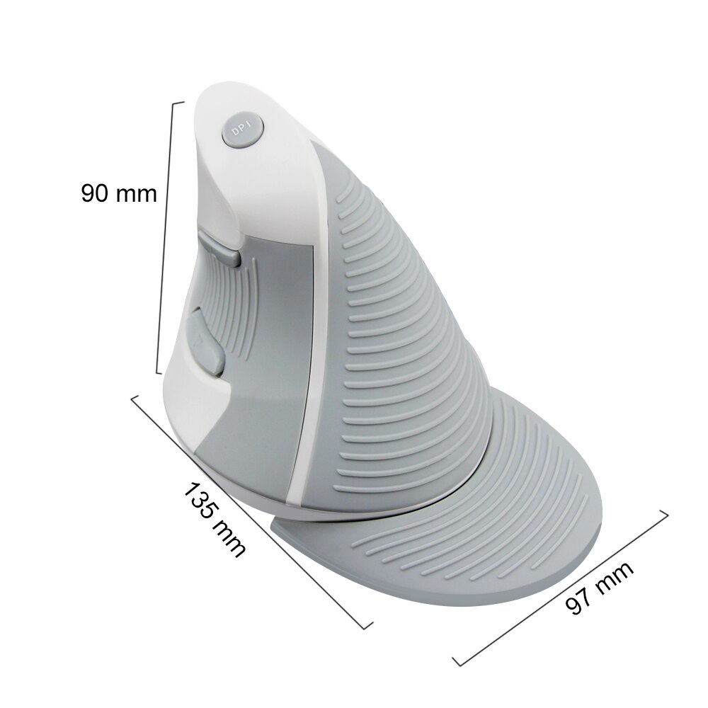 Delux M618 Vertical Wireless Mouse Ergonomic Optical Gaming Mice 800-1200-1600DPI USB Computer Mouse With MousePad For Mac PC