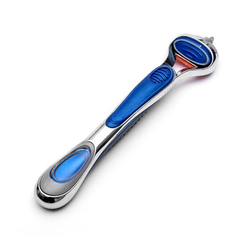 Cuchilla de afeitar azul para hombre, 5 capas, acero inoxidable, seguridad, 16 unids/caja: hondle