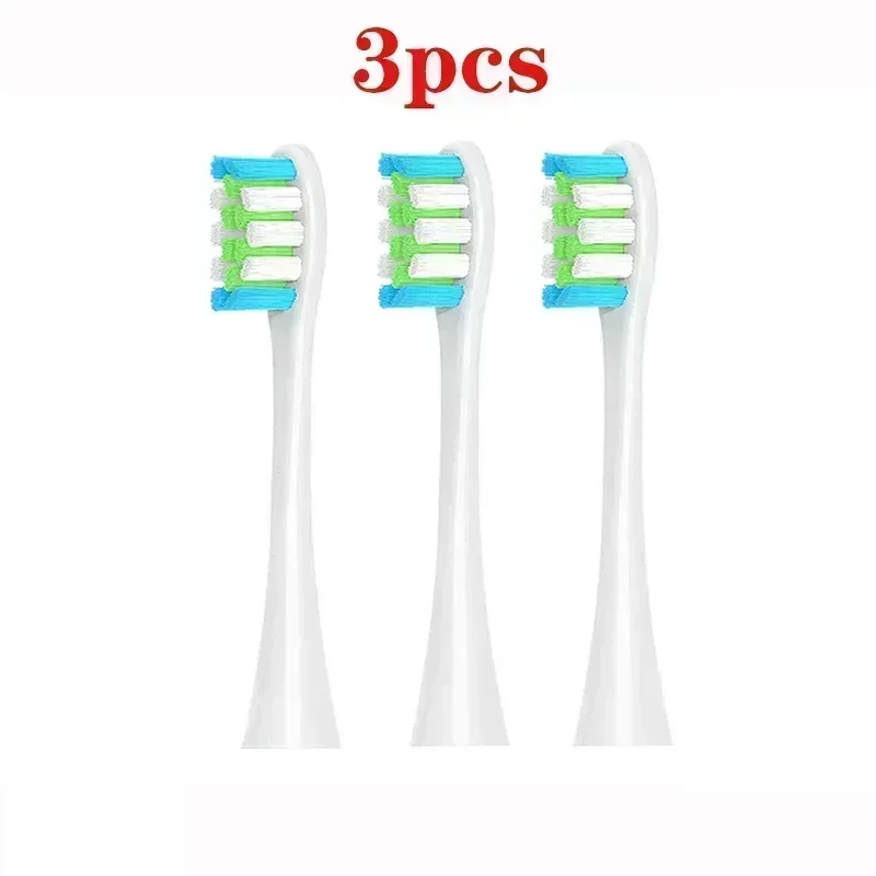 3 PCS Replacement Brush Heads For Oclean X/ X PRO/ Z1/ F1/ One/ Air 2 /SE Sonic Electric Toothbrush DuPont Soft Bristle Nozzles: Silver