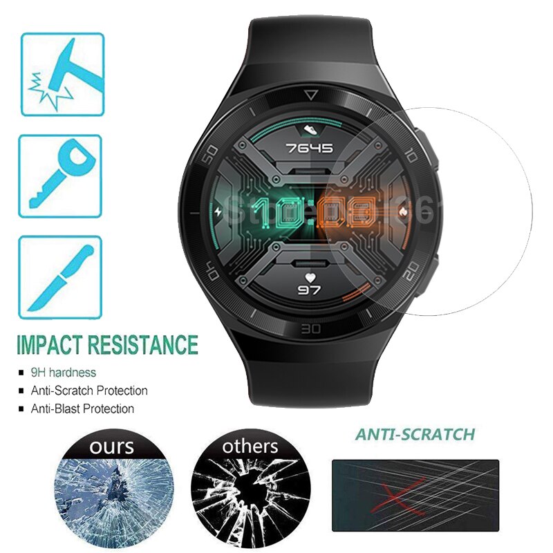Voor Huawei Horloge Gt 2e Gehard Glas Screen Protector Film Voor Huawei Horloge Gt 2e 46Mm Gt2e Sport Smart horloge Beschermende Film