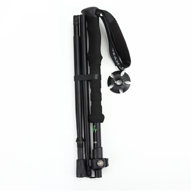 4 knop evn håndtak justerbar sammenleggbar ultralett karbonfiber hurtiglås trekking staver turstang gangstokk